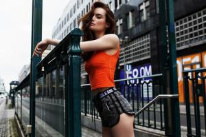 Women, Model, Shorts, City wallpaper thumb