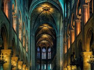 Cathedral, Notre Dame, indoor, Paris, France wallpaper thumb