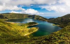 Nature, Landscape, Lake, Island, Hills, Portugal, Water wallpaper thumb