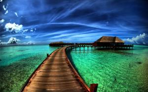Sea, Pier, Water, Nature, Sky, Filter, Clear wallpaper thumb
