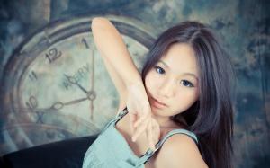 Asian Girl Look Blue Eyes wallpaper thumb