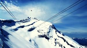 Mountain Cables Snow HD wallpaper thumb