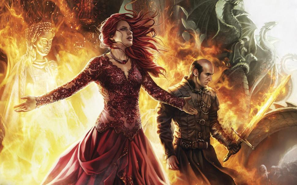 Game of Thrones, Fire, Melisandre, Stannis Baratheon, Statue wallpaper |  games | Wallpaper Better