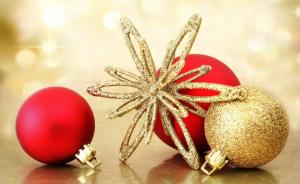 christmas decorations, balloons, snowflake, gold, jewelry, new year wallpaper thumb
