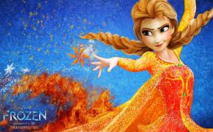Frozen - Elsa Movie Ice, Fire wallpaper thumb