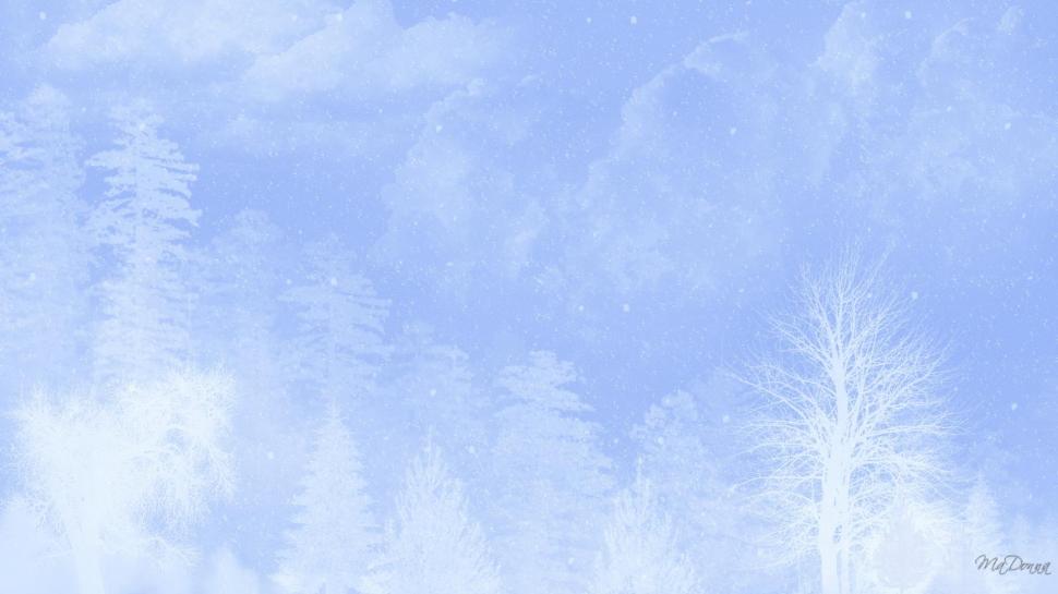 Winter Blues wallpaper,trees HD wallpaper,snow HD wallpaper,blue HD wallpaper,winter HD wallpaper,widescreen HD wallpaper,white HD wallpaper,clouds HD wallpaper,3d & abstract HD wallpaper,1920x1080 wallpaper