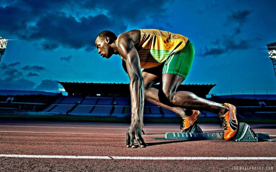 Usain Bolt Athletics 100 Mts Start wallpaper,usain HD wallpaper,bolt HD wallpaper,athletics HD wallpaper,start HD wallpaper,1920x1200 wallpaper