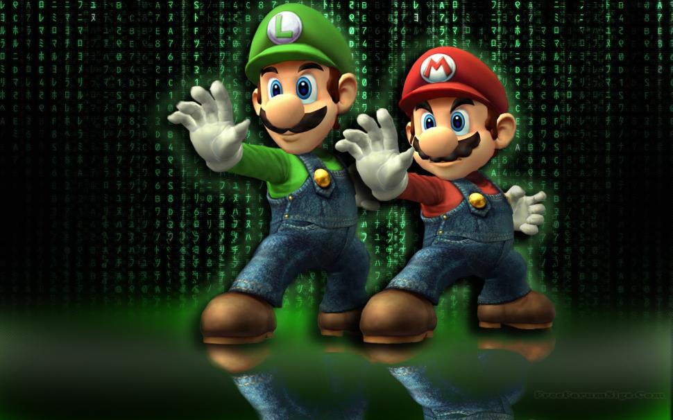 Mario and luigi matrix Luigi Mario snes HD wallpaper,games wallpaper,mario wallpaper,luigi wallpaper,matrix wallpaper,snes wallpaper,1280x800 wallpaper