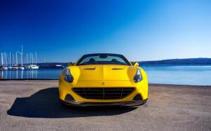 2015 Pininfarina Ferrari California yellow supercar front view wallpaper thumb