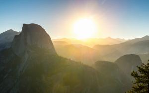 Sunlight Mountains Landscape Yosemite HD wallpaper thumb