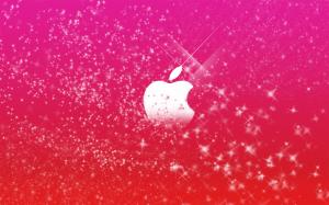 Apple Logo in Pink Glitters wallpaper thumb