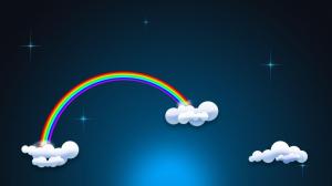 Rainbow in the clouds wallpaper thumb