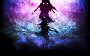 Colorful Soul Eater Tsubaki Nakatsukasa Purple HD wallpaper thumb