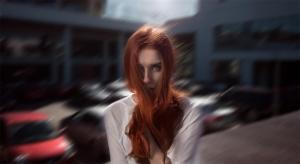 Women, Long Hair, Face, Redhead, Motion Blur wallpaper thumb