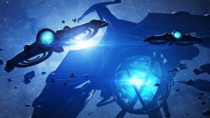 Endless Space: Disharmony Spaceship Blue Stars HD wallpaper thumb