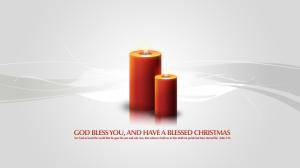 God Bless You Christmas Candles HD wallpaper thumb