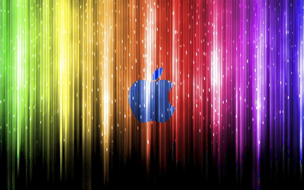 Colorful beam under the Blue Apple wallpaper,Apple HD wallpaper,Colorful HD wallpaper,Beams HD wallpaper,1920x1200 wallpaper