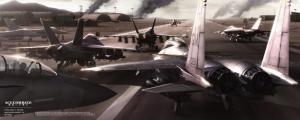 Ace Combat 6: Fires of Liberation, Video Games, AircraftF-15 Strike Eagle, FA-18 Hornet General Dynamics F-16 Fighting Falcon, Runway wallpaper thumb