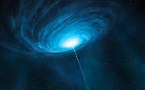Quasar Black Hole Stars Blue HD wallpaper thumb