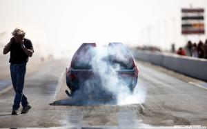 Burnout Race Car Drag Strip HD wallpaper thumb