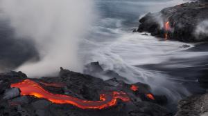 Lava, Landscape, Water, Volcano wallpaper thumb