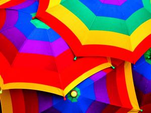Colorful umbrellas wallpaper thumb