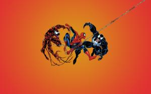 Spider-man Venom Orange HD wallpaper thumb