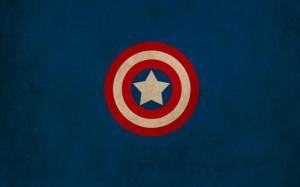 Minimalistic Captain America Shield Marvel Comics Logos Franck Grzyb HD Widescreen wallpaper thumb
