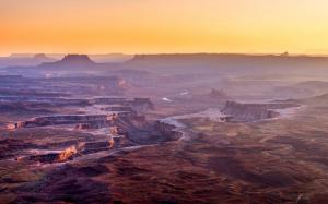 Nature, Landscape, Canyon, Mist, Sunrise, Grand Canyon, Utah, River, Panoramas, Erosion, Desert, USA, Clear Sky wallpaper thumb