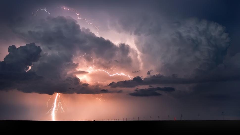 Lightning Storm Night HD wallpaper | nature and landscape | Wallpaper Better