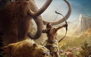Far Cry: Primal, mammoths, saber-toothed tiger wallpaper thumb
