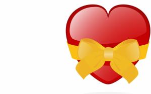 Heart With Yellow Bow wallpaper thumb