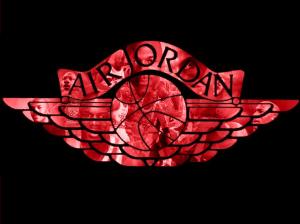 Air Jordan, Cool, Logo, Famous Brand, Red, Black Background wallpaper thumb