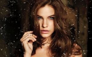 Barbara Palvin Model Girl Snowflakes wallpaper thumb