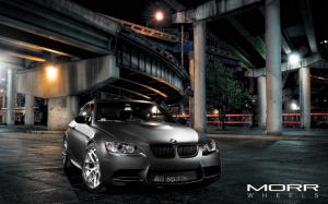 Black Matte BMW M3 Night Bridge wallpaper thumb
