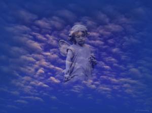 Cloudy Sky With Angel wallpaper thumb