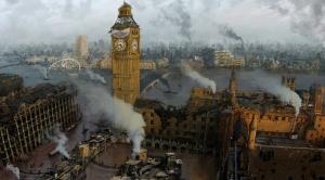 Big Ben, London, Apocalyptic, Ruin, City, England, Smoke wallpaper thumb