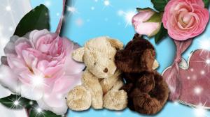 Roses Teddy Bears wallpaper thumb