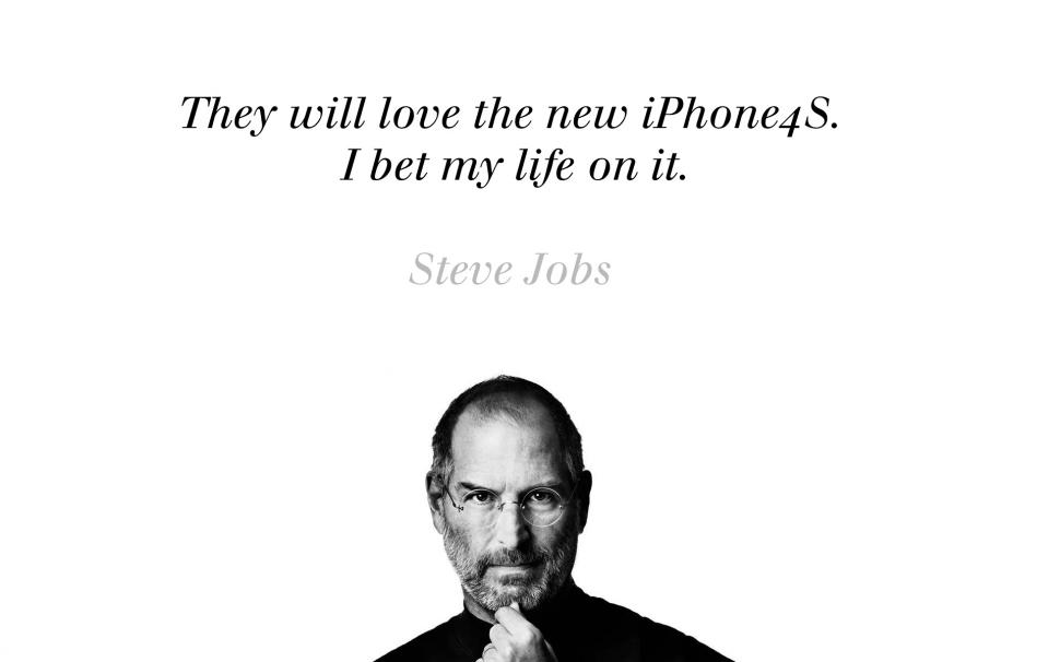 Steve Jobs about iPhone 4S wallpaper,jobs HD wallpaper,photo HD wallpaper,motto HD wallpaper,1920x1200 wallpaper