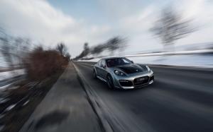Porsche Panamera Motion Blur HD wallpaper thumb