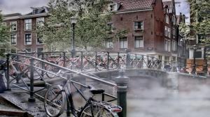 Mist On An Amsterdam Canal wallpaper thumb