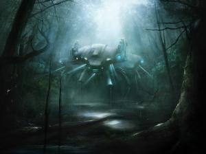 Science Fiction, Mech, Forest wallpaper thumb