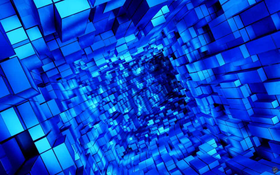Blue Box Cube Abstract HD wallpaper,abstract HD wallpaper,digital/artwork HD wallpaper,blue HD wallpaper,cube HD wallpaper,box HD wallpaper,1920x1200 wallpaper