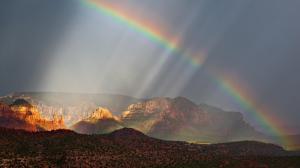 Beautiful Rainbow Over Red Canyon wallpaper thumb