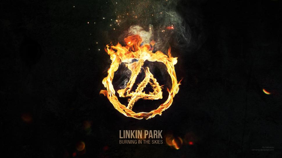 Linkin Park Burning in the Skies logo wallpaper,burning HD wallpaper,logo HD wallpaper,park HD wallpaper,linkin HD wallpaper,skies HD wallpaper,music artists HD wallpaper,1920x1080 wallpaper