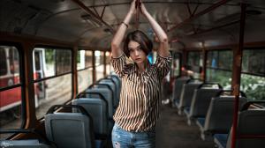 Portrait, Short hair, Buses, Women, Model, Georgiy Chernyadyev wallpaper thumb