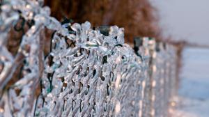 Fence Ice Winter Macro Frozen HD wallpaper thumb