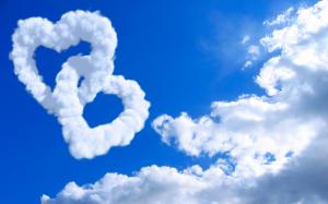 Hearts in Clouds HD wallpaper thumb