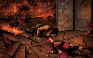 Sasuke and Sakura Tragic Art wallpaper thumb