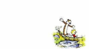 Calvin and Hobbes, Cartoons, Tiger, Kid, Friends wallpaper thumb
